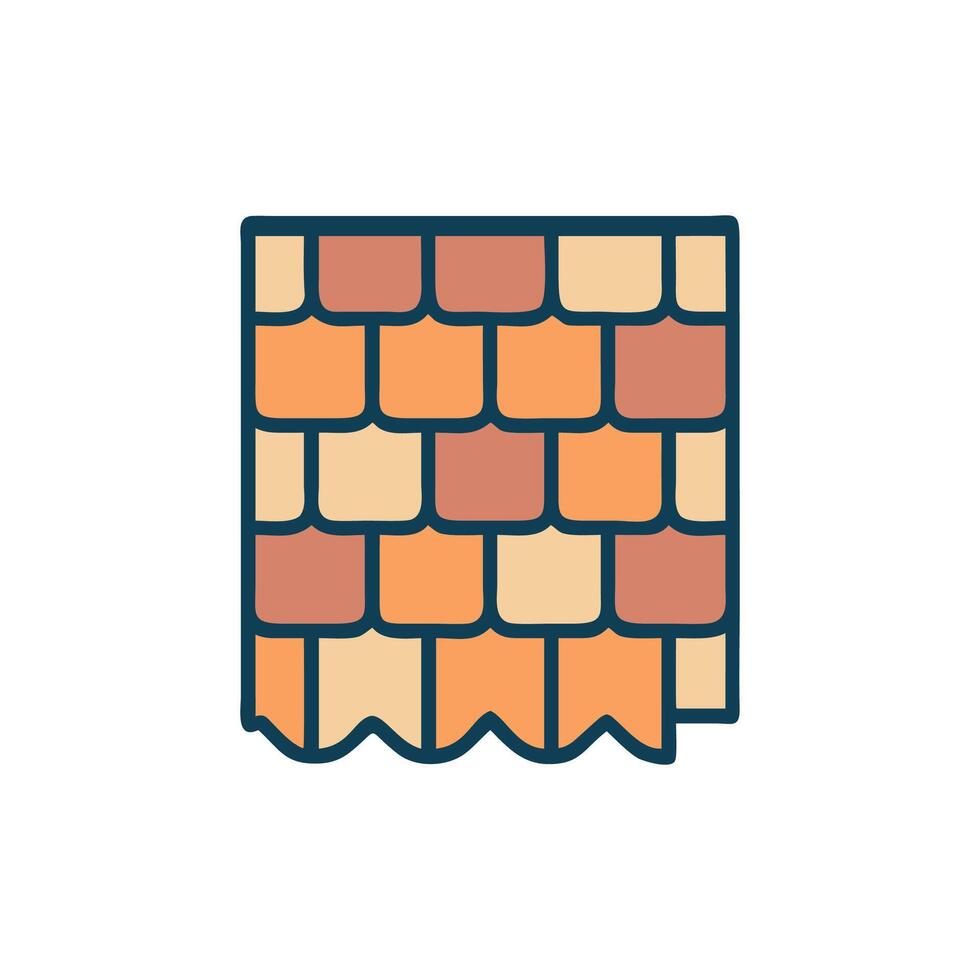 Modern roof shingles icon design for residential projects vector