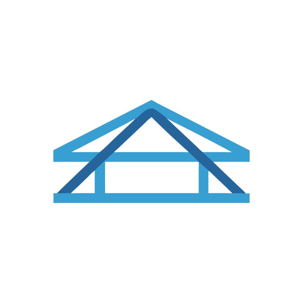 Distinctive roof truss icon for various applications vector