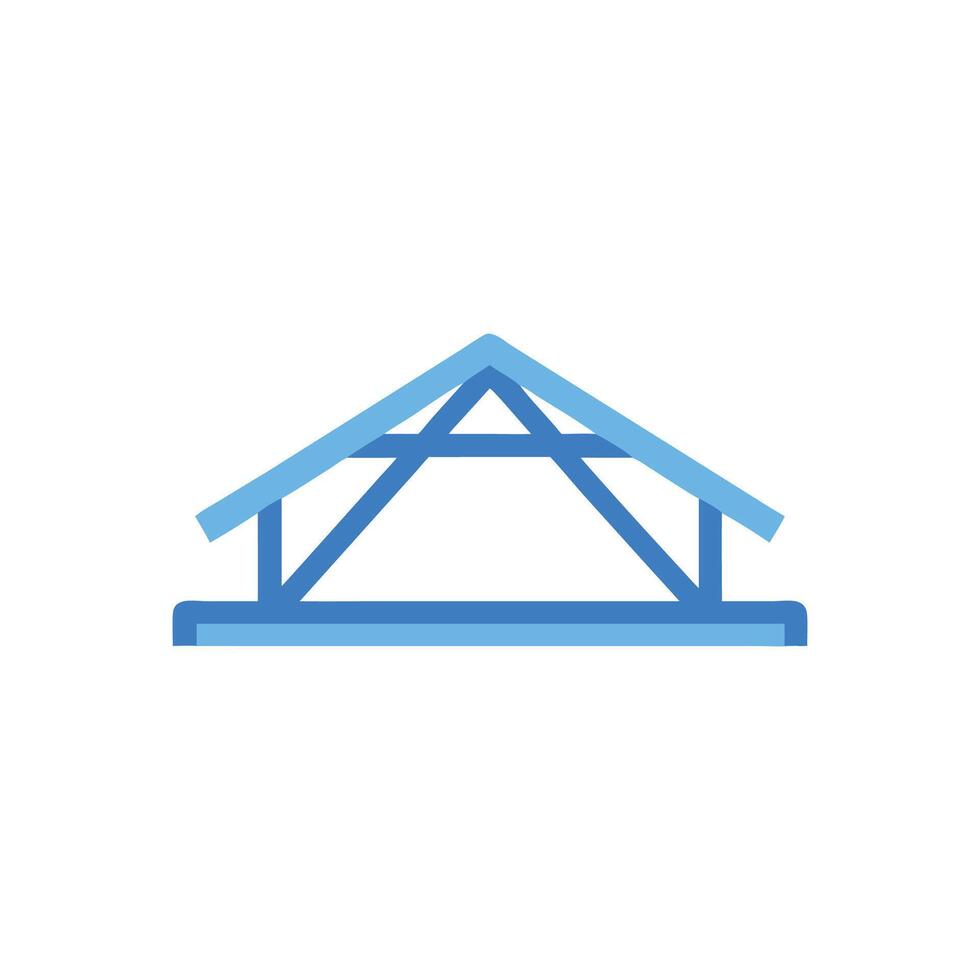 Quality roof truss icon design for structural engineering vector