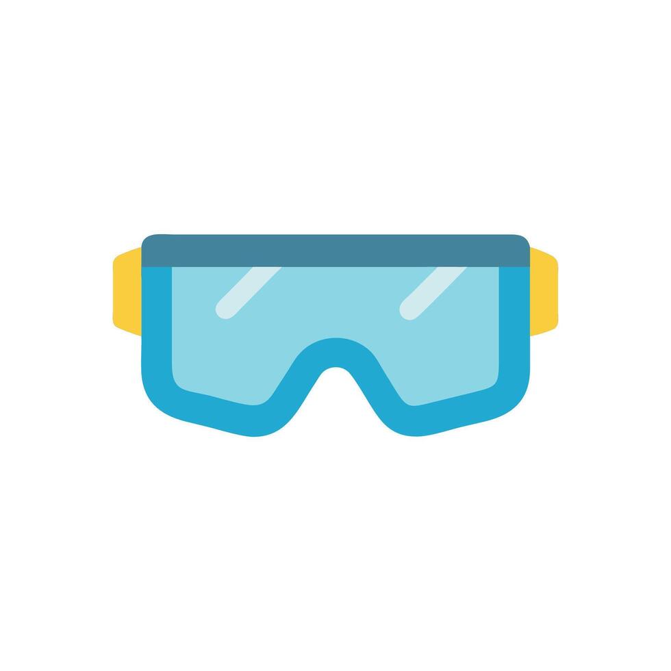 Simple safety glasses icon for construction workers vector