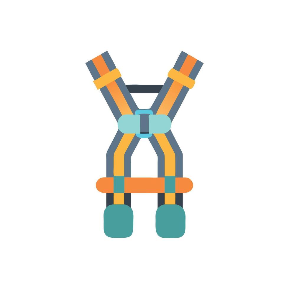 Stylish safety harness illustration for workers vector