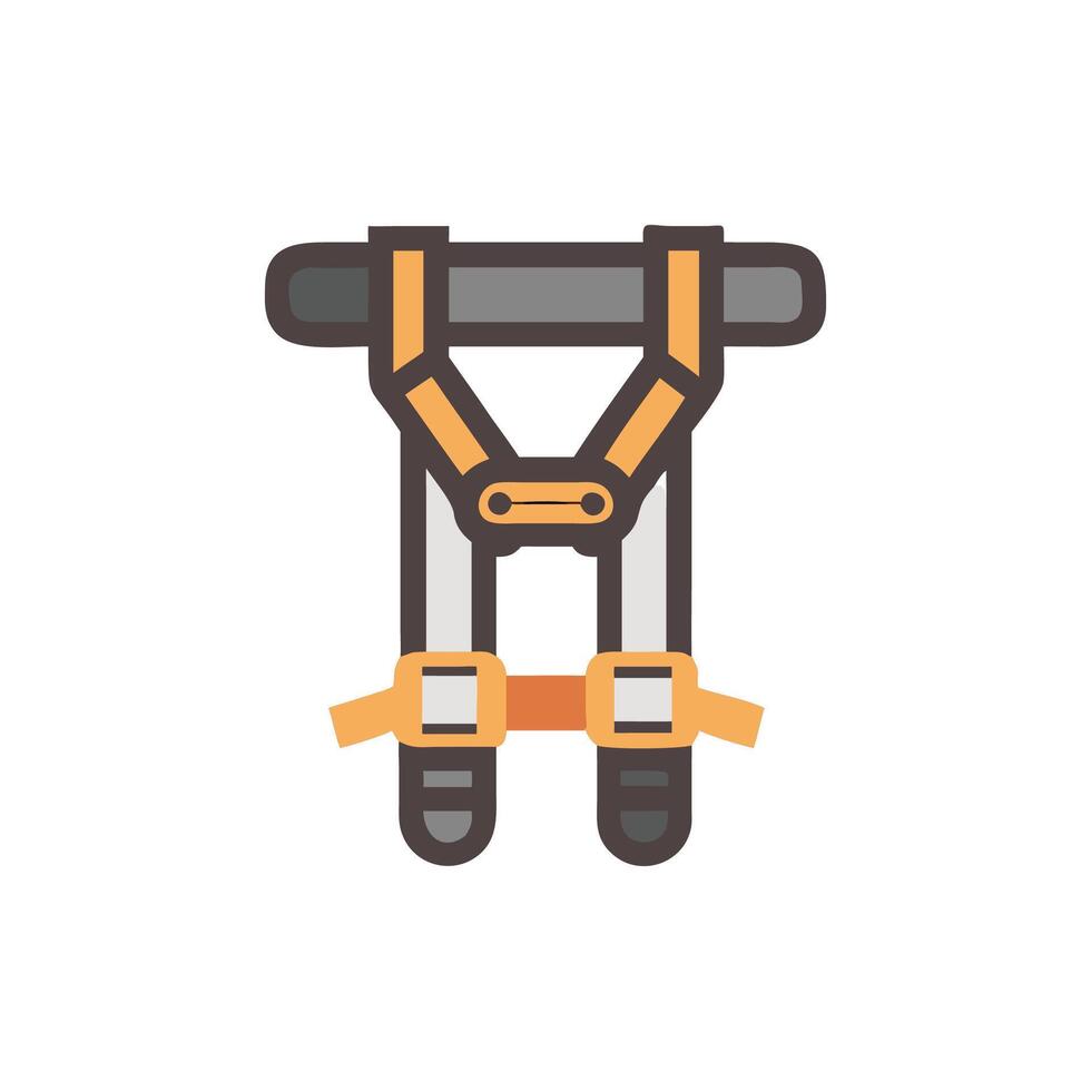 Distinctive safety harness icon representation for various uses vector