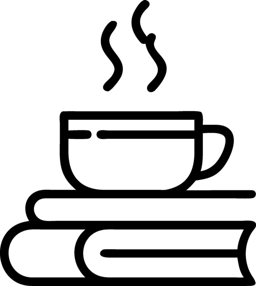Cozy Coffee Cup on Stacked Books Ideal for Cozy Atmosphere Illustrations and Designs vector