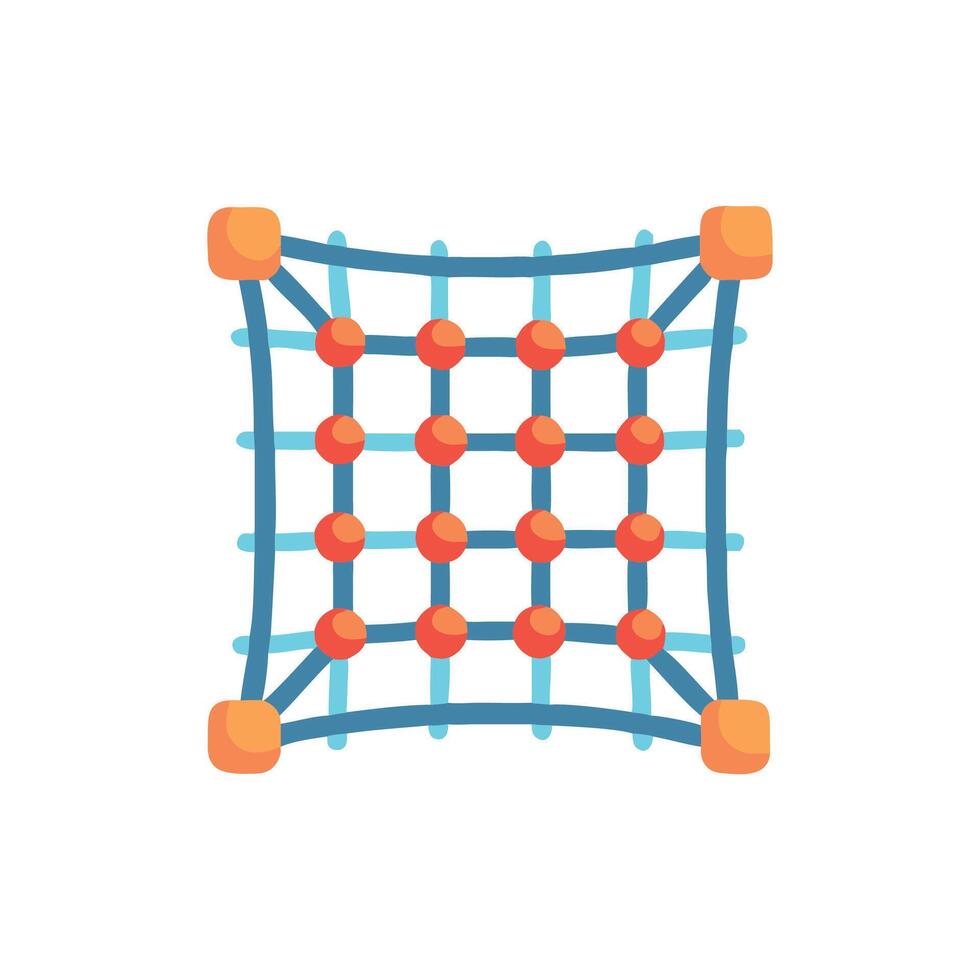 Modern safety net icon design for fall prevention vector
