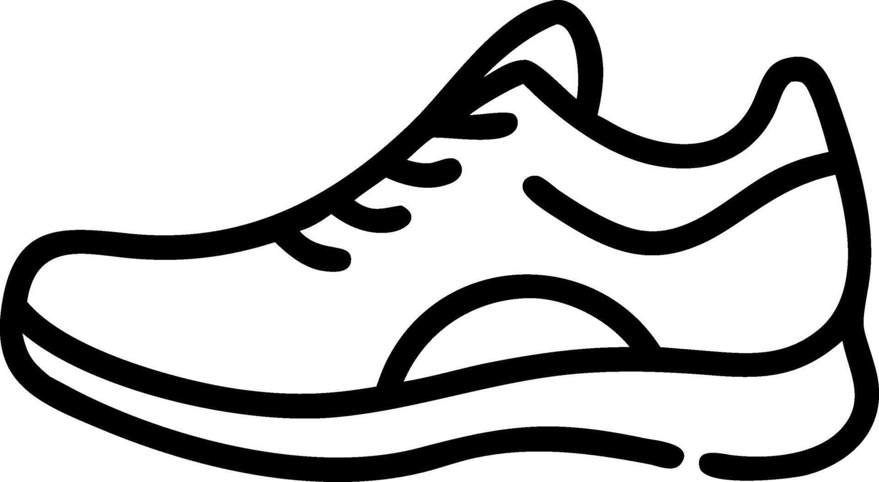 Stylish Athletic Shoe Outline for Fitness and Sports Activities Design vector