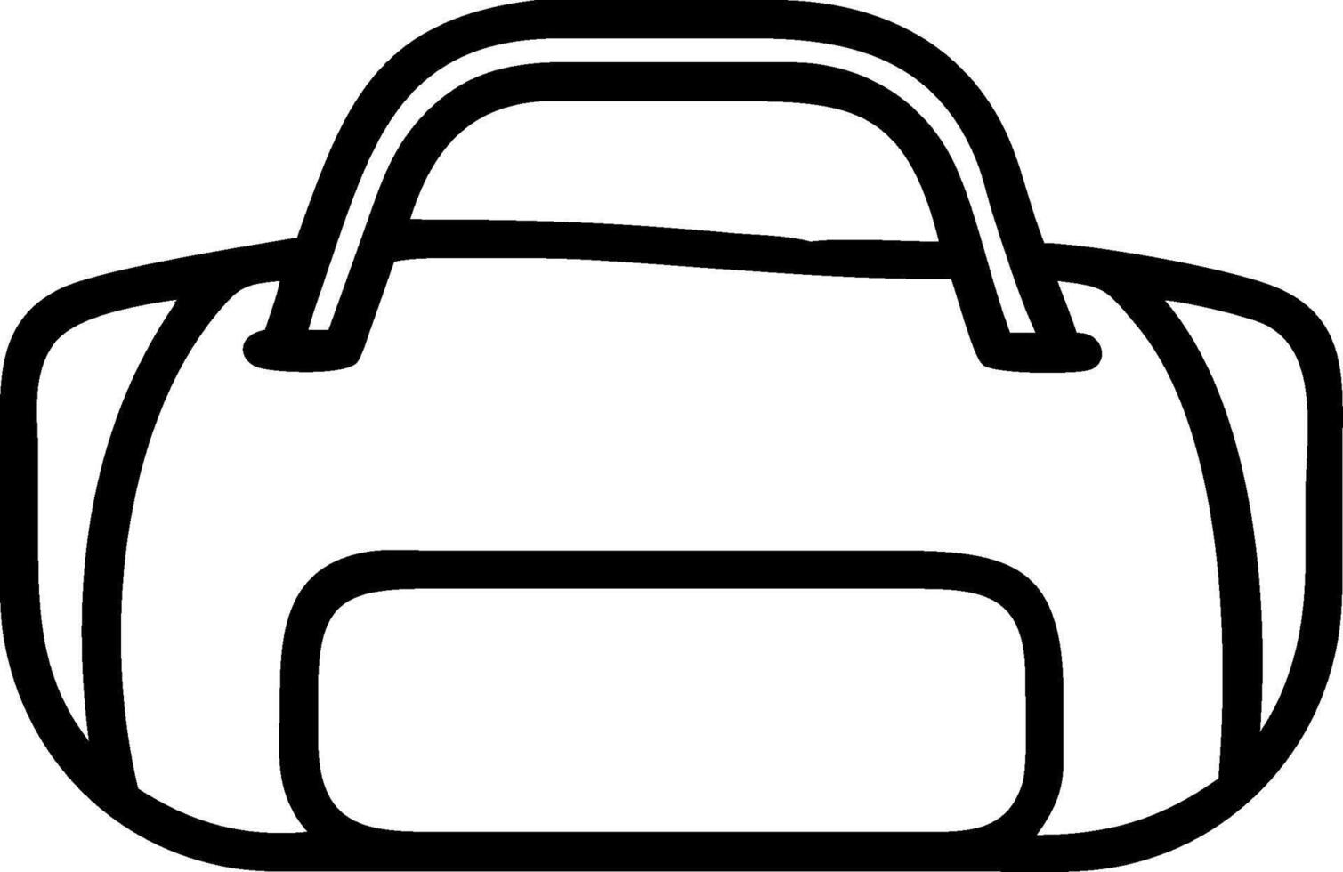 Stylish Travel Duffel Bag Outline Design for Fitness Gym and Weekend Adventures vector