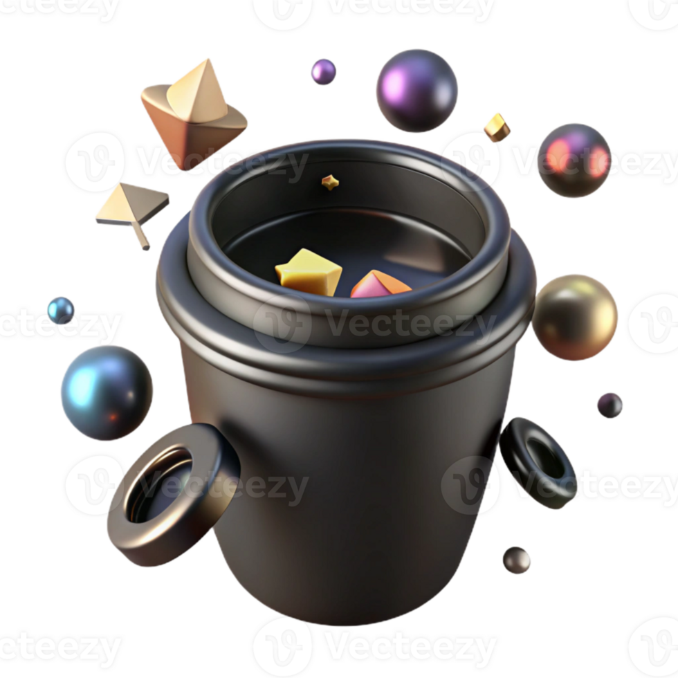 vibrant contemporary Black Coffee Cup Beverage Caffeine Drink Transparent for Cafe Branding png