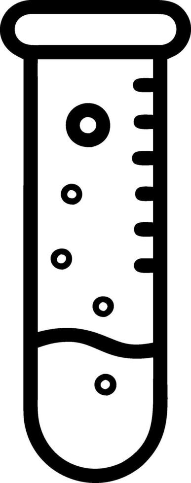 Laboratory Test Tube for Science Projects Education Crafts and Coloring Activities vector