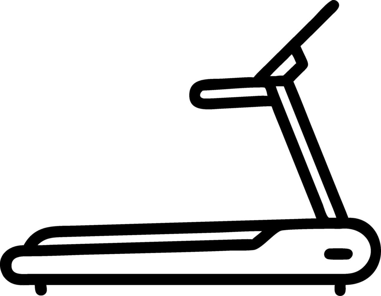 Modern Treadmill Fitness Equipment for Home Gym Exercise and Health Lifestyle vector