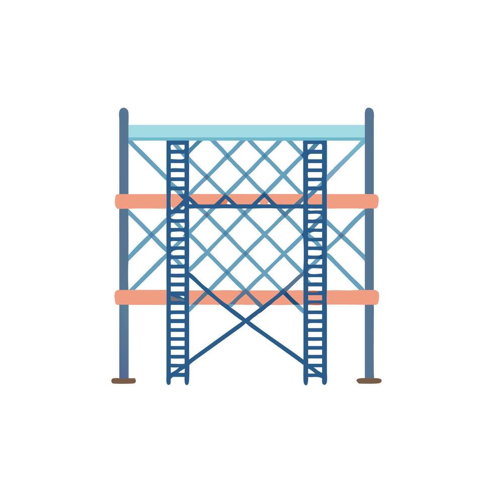 Modern scaffolding safety net icon for protection vector
