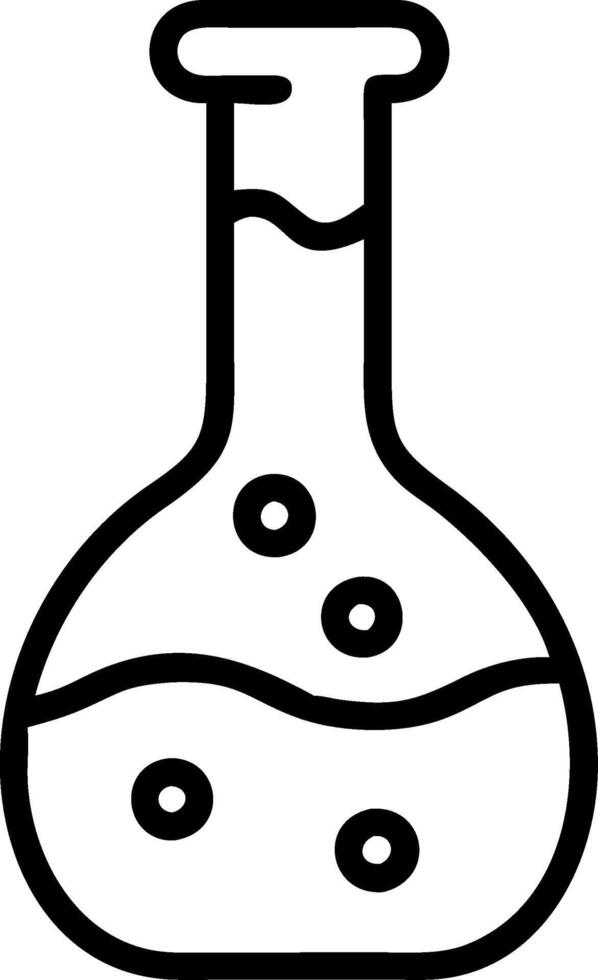 Laboratory Flask with Bubbles and Liquid Ideal for Science Themed Designs and Education vector