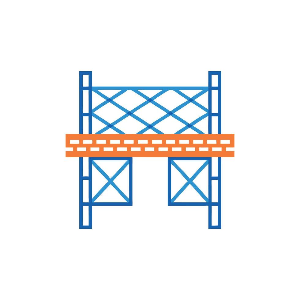 Distinctive scaffolding safety net icon representation for safety vector