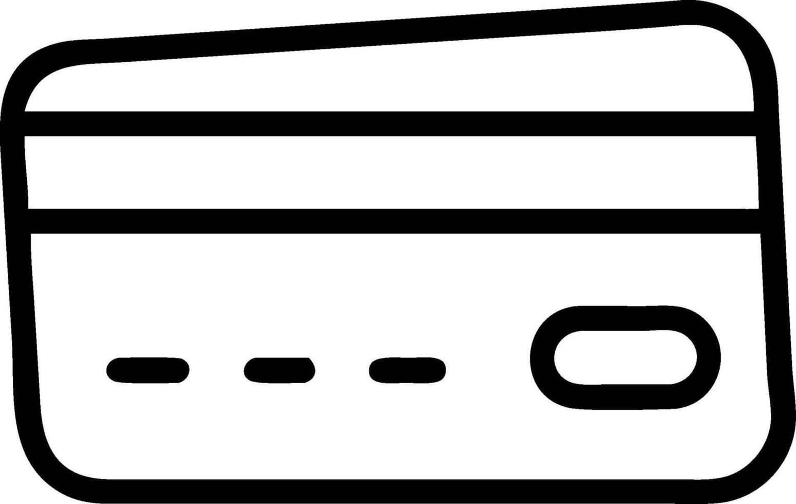 Minimalist Credit Card Outline for Financial Services and Digital Payment Applications vector