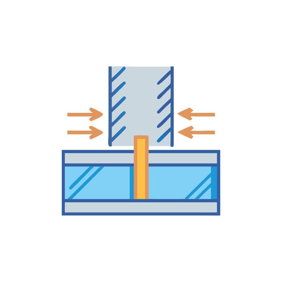 Stylish seismic reinforcement illustration for engineers vector