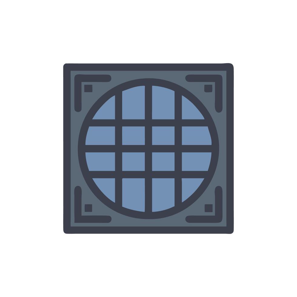 Modern sewer cover icon design for urban infrastructure vector