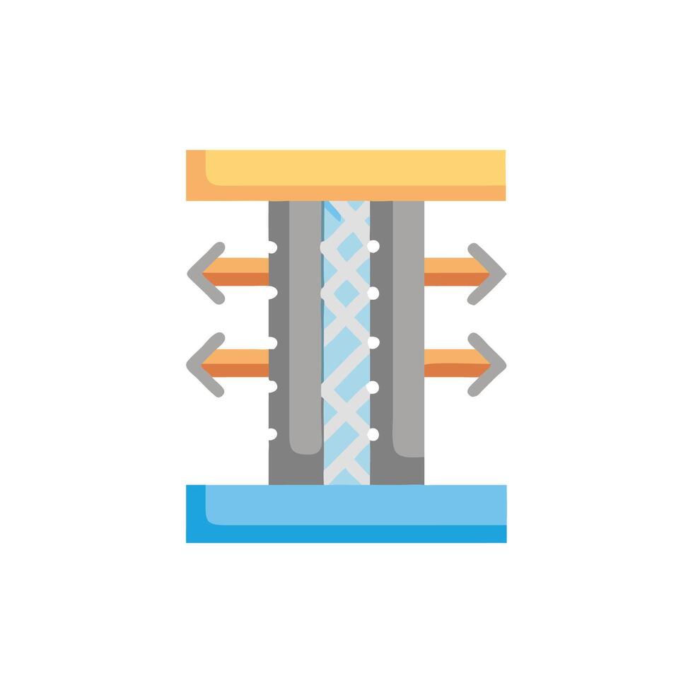 Distinctive seismic reinforcement icon for various engineering tasks vector