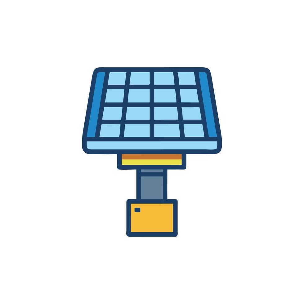 Modern solarpowered construction light icon design vector