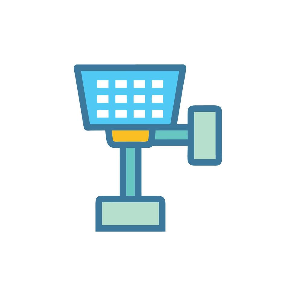 Distinctive solarpowered construction light icon representation vector