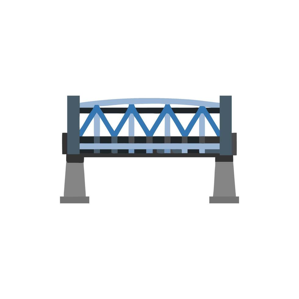 Modern steel bridge icon design for infrastructure vector