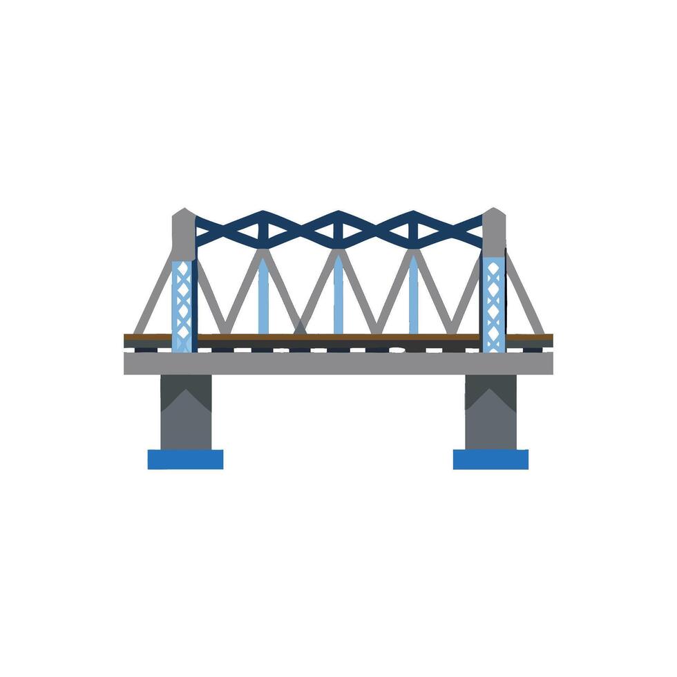 Quality steel bridge icon for engineering projects vector