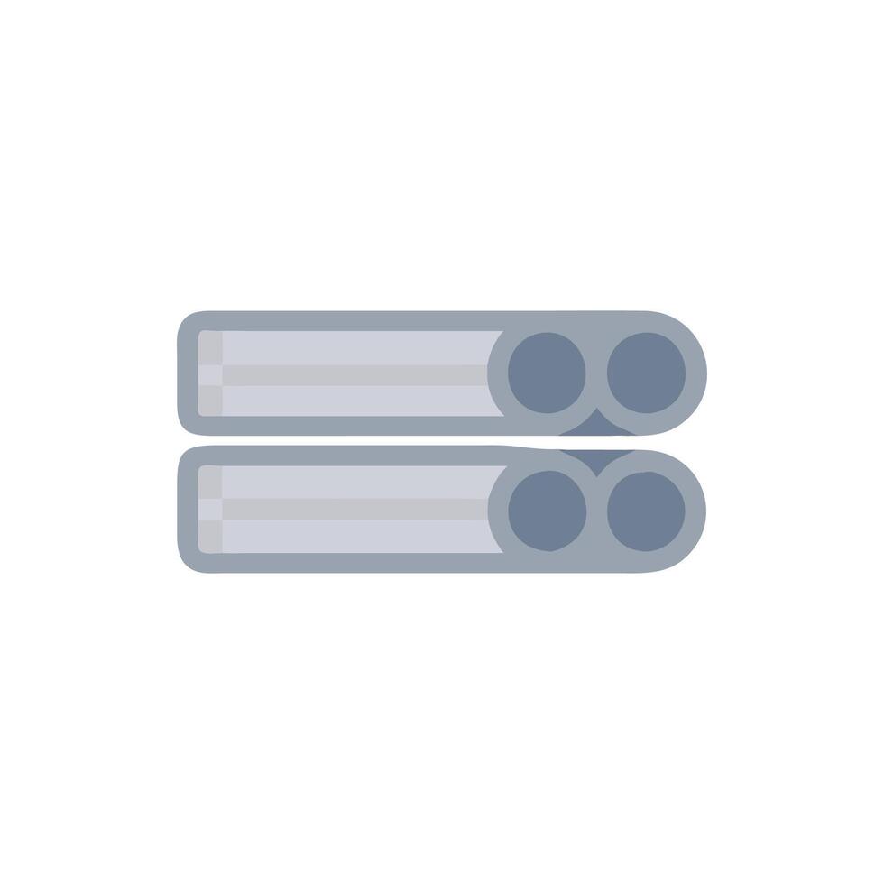 Distinctive steel pipe icon representation for various applications vector
