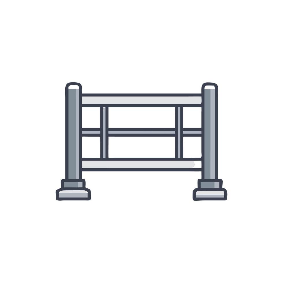 Stylish steel railing illustration for construction vector