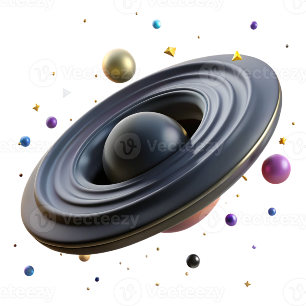dramatic minimalist Black Hole Accretion Disk Swirling Gas Cutout for Space Phenomena authentic png
