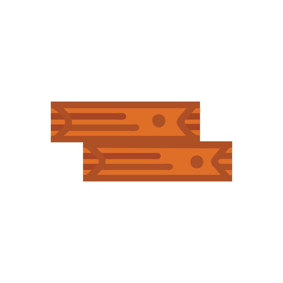 Timber Beam Icon Representing Structural Design vector
