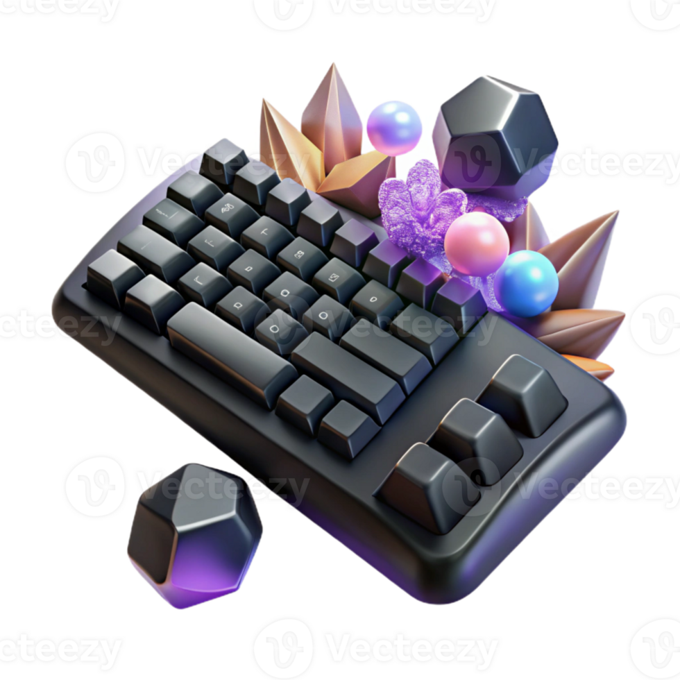 elegant creative Black Keyboard Computer Input Device Cutout for Technology Blogs premium png