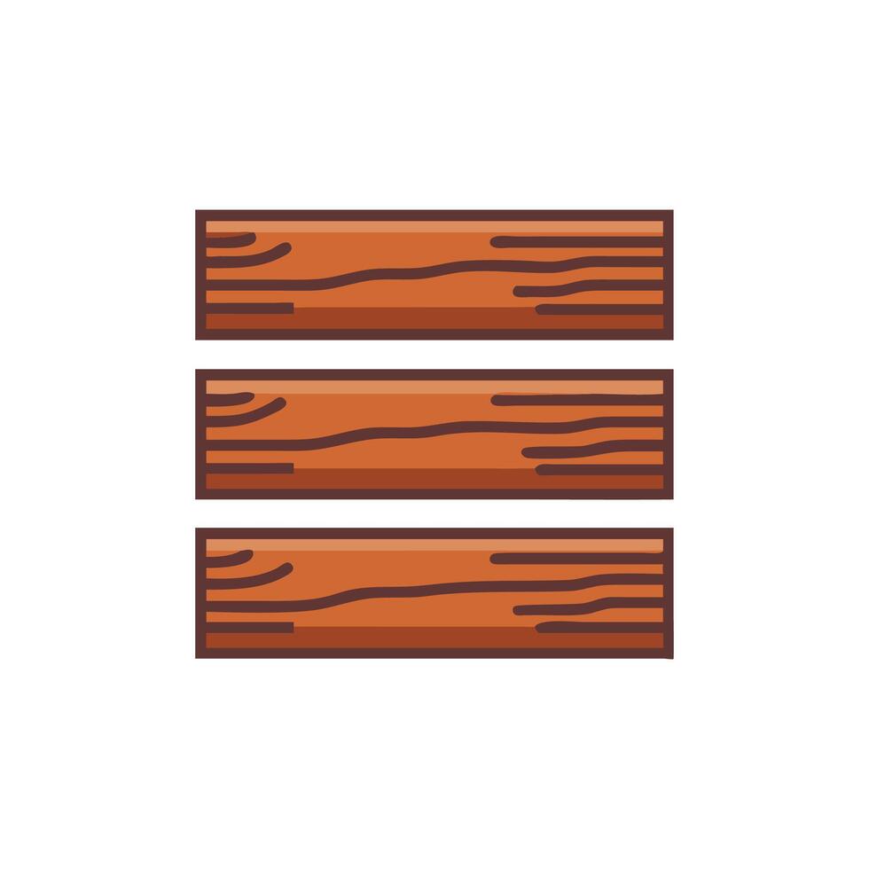 Timber Planks Icon Representing Construction Finishes vector