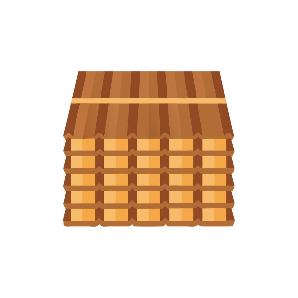 Stylish Timber Roofing Icon for Architecture vector
