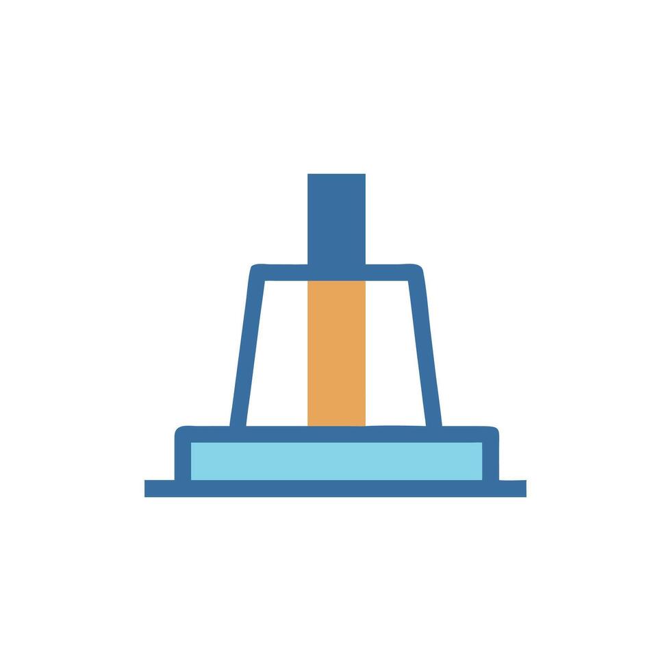 Tower Foundation Icon for Structural Projects vector