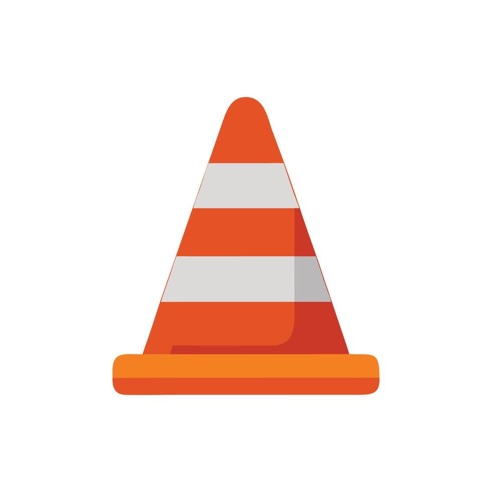 Creative Traffic Cone Icon for Road Safety vector