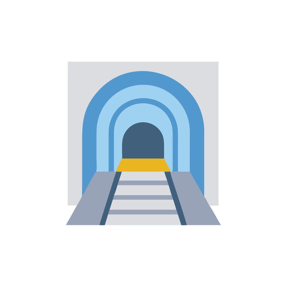 Creative Underground Tunnel Icon for Construction vector