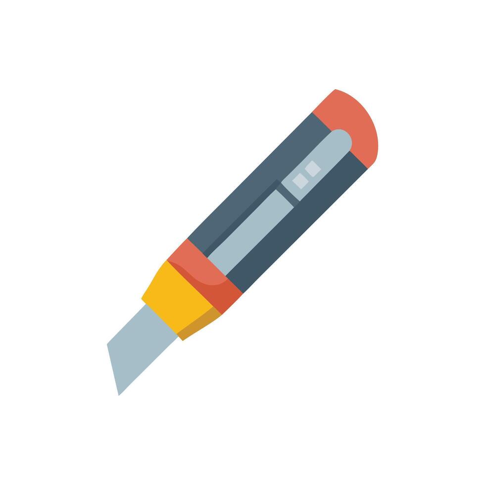 Creative Utility Knife Icon for Construction Work vector