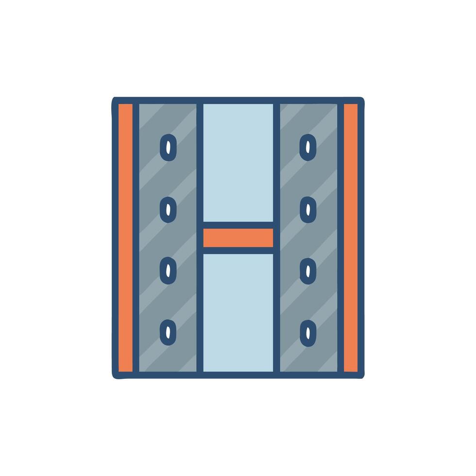 Stylish Wall Stud Icon for Building Designs vector
