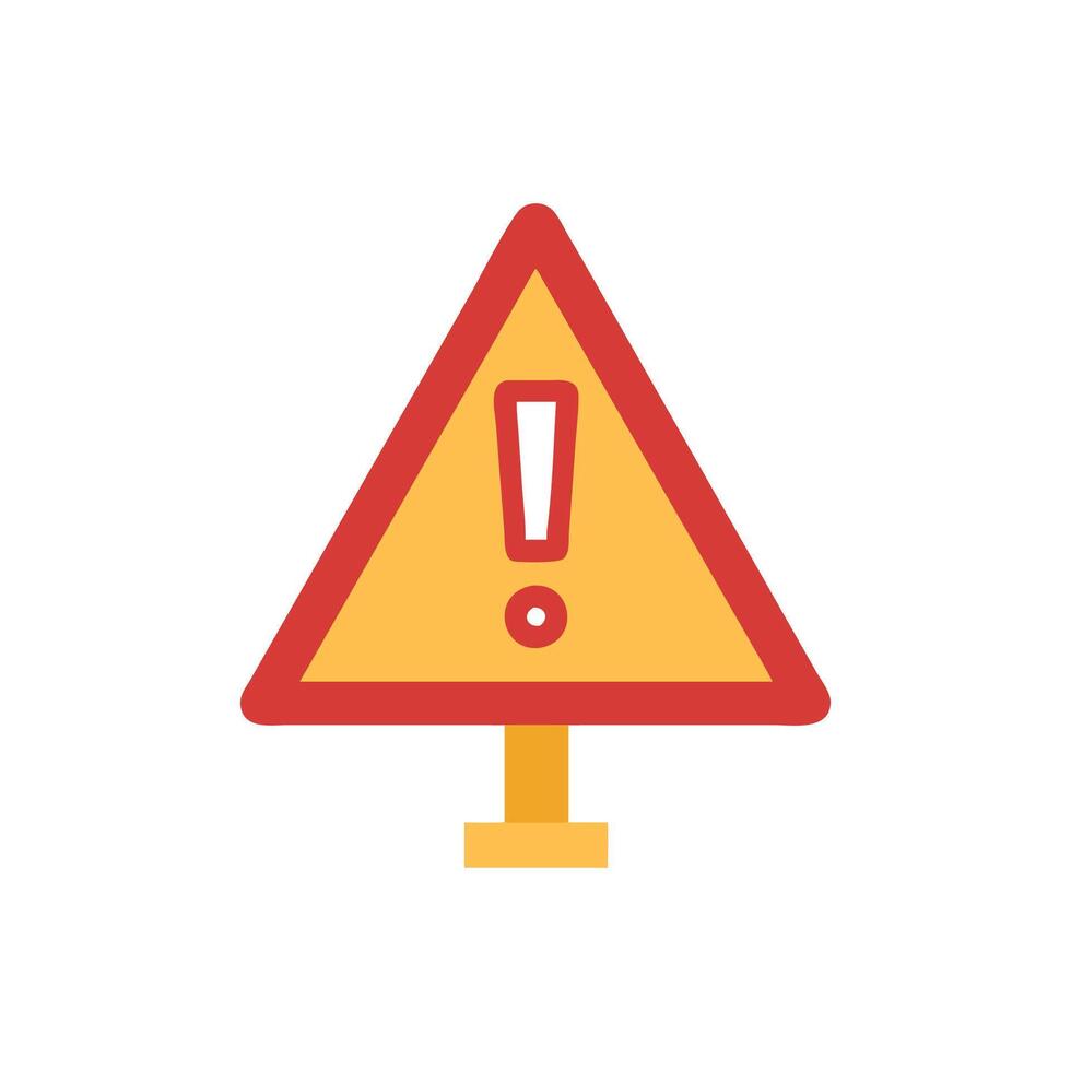 Unique Warning Sign Icon for Safety Measures vector