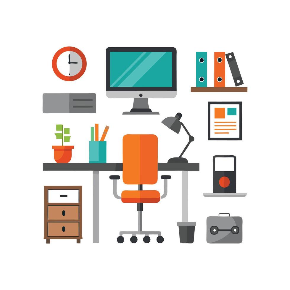 Stylish Icons for Efficient Workspace Layouts vector