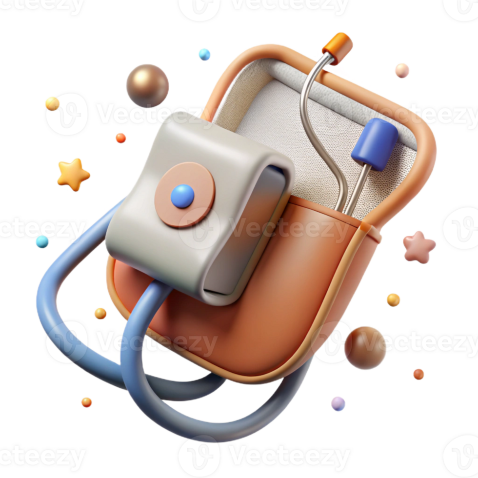 vibrant creative Blood Pressure Cuff Medical Icon Transparent for Healthcare premium png