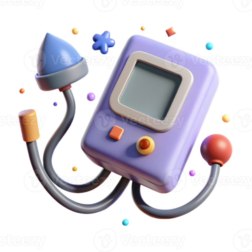 vibrant abstract Blood Pressure Monitor Medical Device Isolated for Health Checkups high quality png