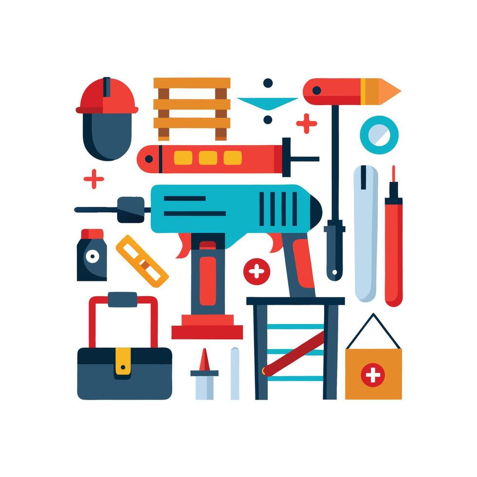 Home Improvement Icons for DIY Projects vector