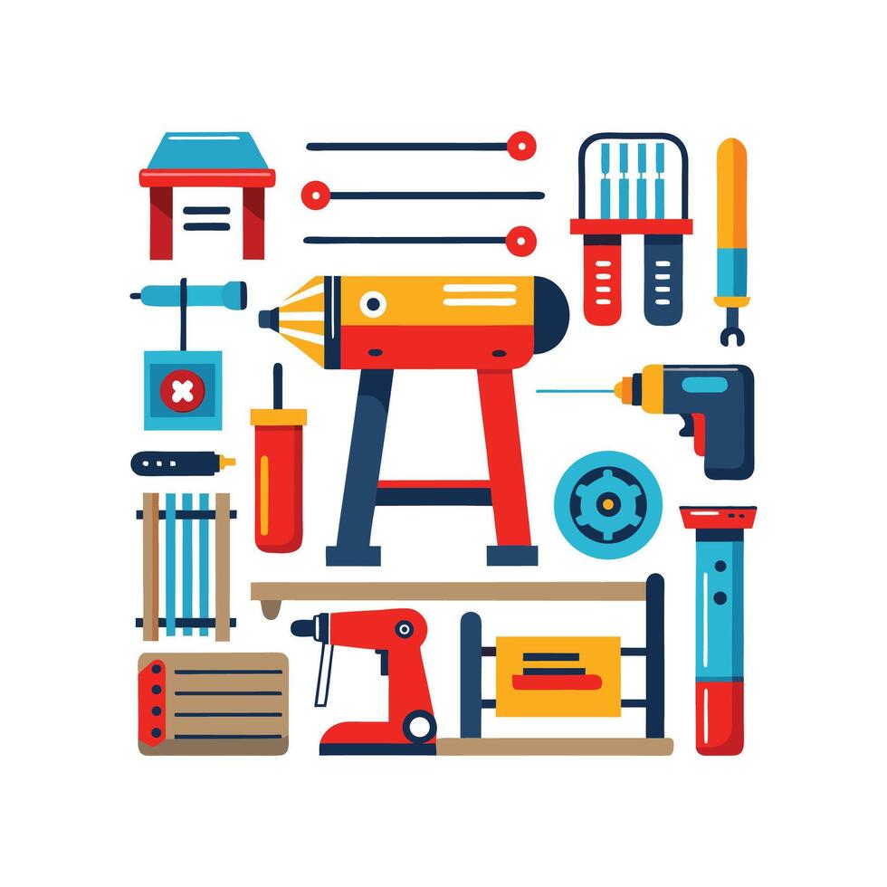Modern Icons for Home Improvement DIY vector