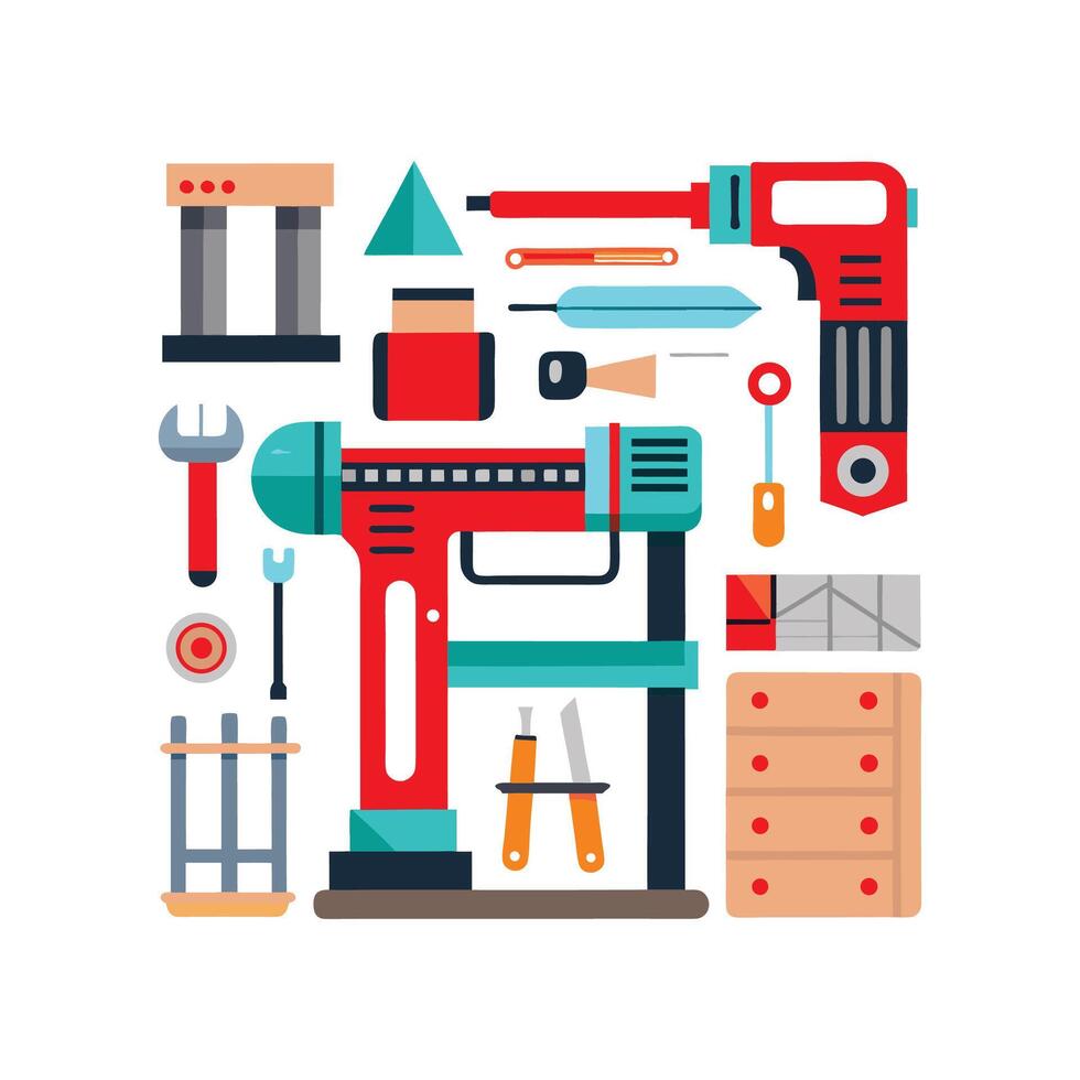 Creative Home Improvement Icons for DIY vector