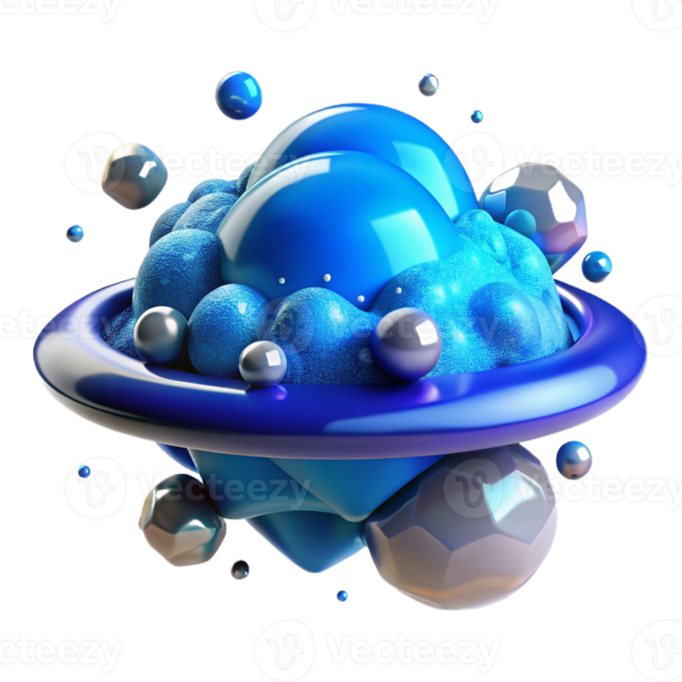 extraordinary creative Blue Alien Nebula Cloud Isolated for Creative Design authentic png