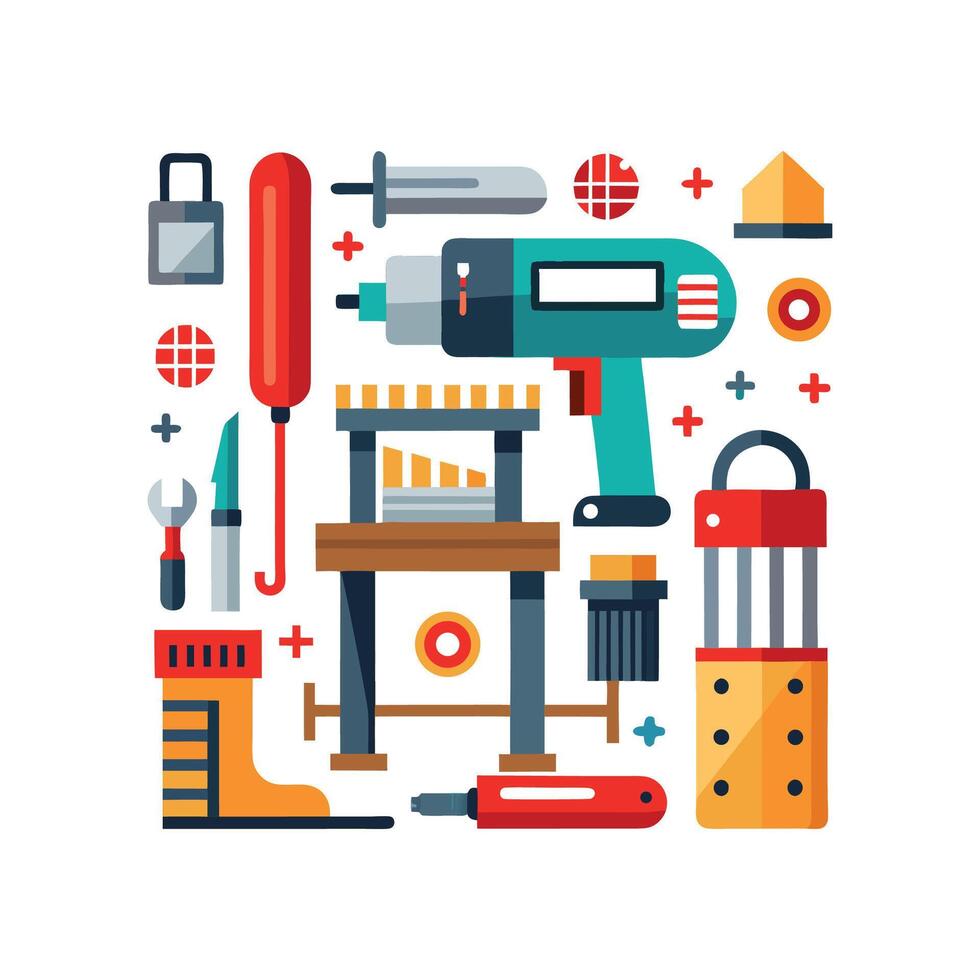 Modern Icons for Home DIY Improvement vector