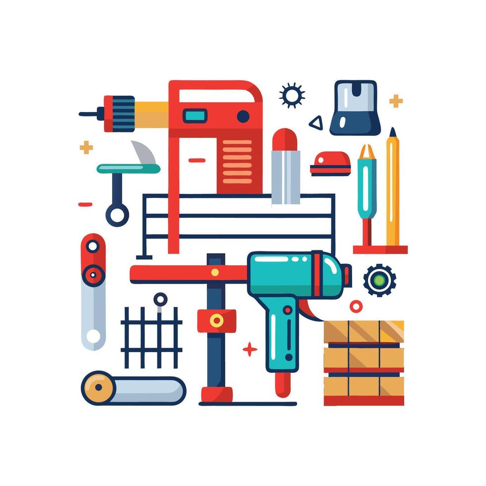 Creative Icons for Innovative Home DIY vector
