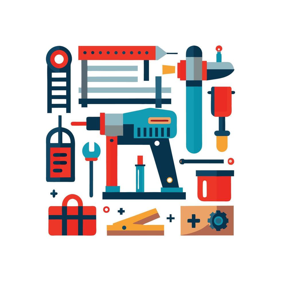 Stylish Icons for Creative Home Improvement vector