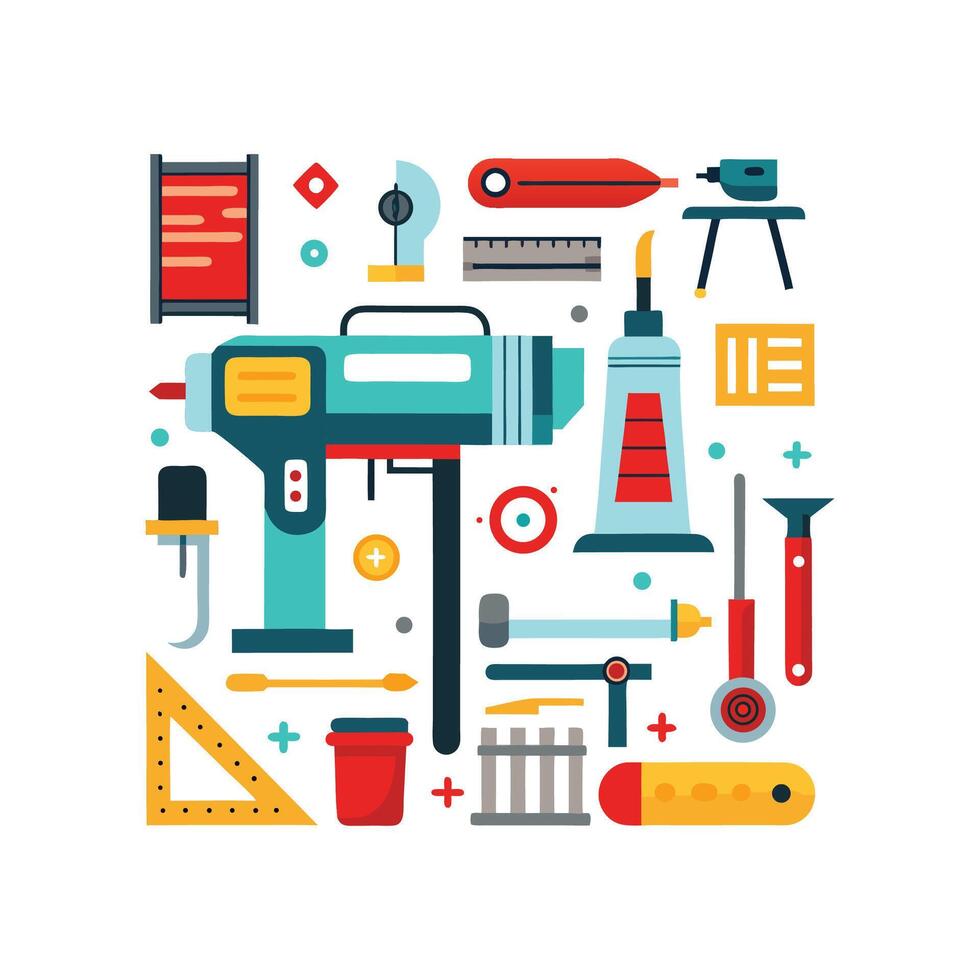 Chic Icons for DIY Home Improvement Ideas vector