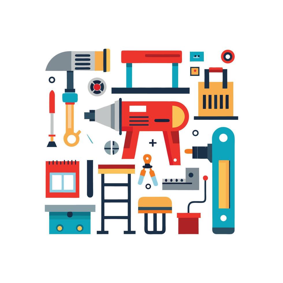 Elegant Icons for DIY Home Improvement vector