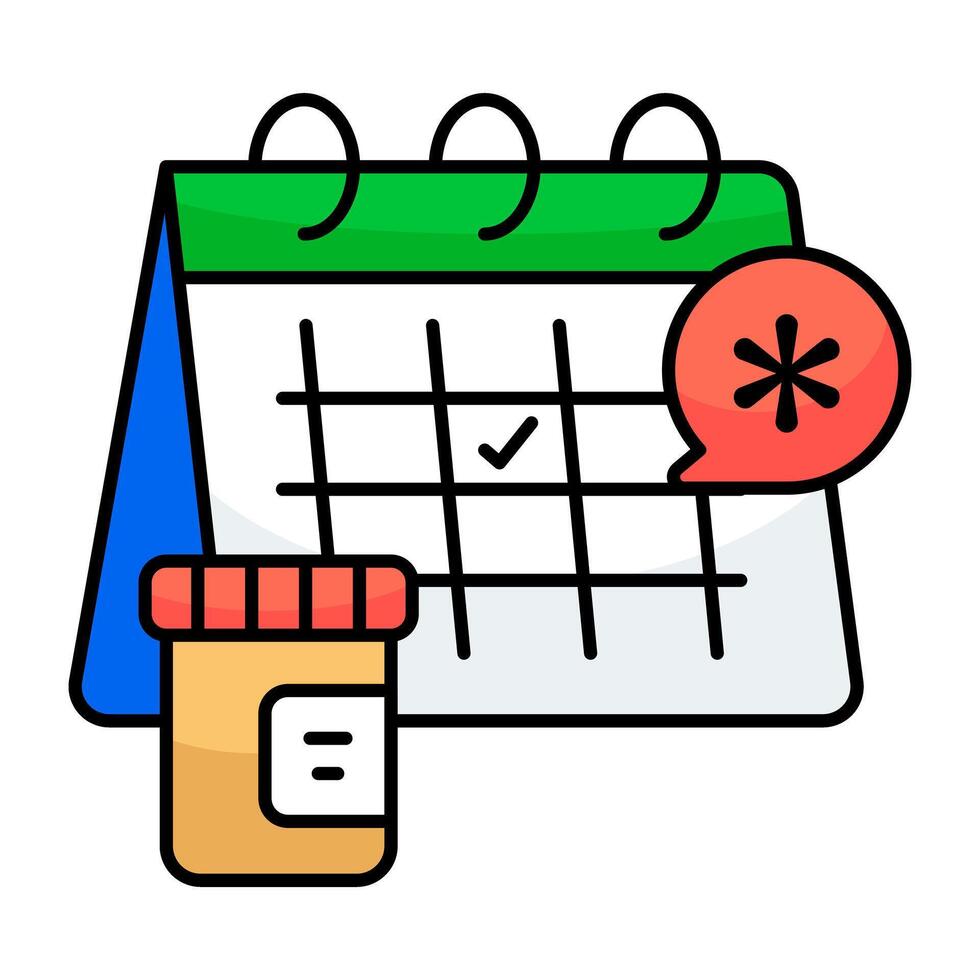 Medical appointment icon, editable vector